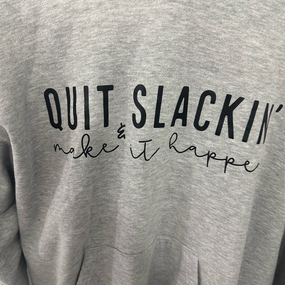 8/$20 Active USA Gray Motivational Hoodie - Picture 2 of 5